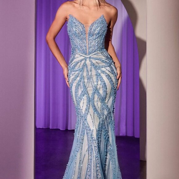 Formal dress.Black.blue.gold,pink.mother of the bride gala party evening gown - Picture 4 of 11